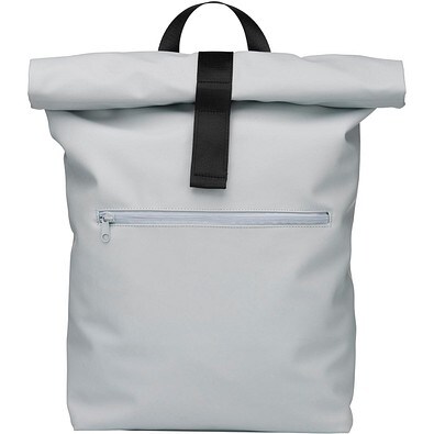Recycled PU Roll-Top Rucksack Lennon, Hellblau