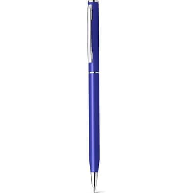 LESLEY METALLIC. Kugelschreiber aus aluminium mit blauschreibender Mine, Blau