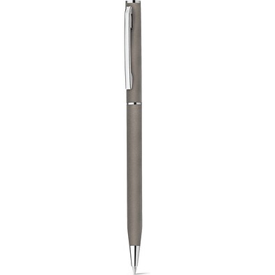 LESLEY METALLIC. Kugelschreiber aus aluminium mit blauschreibender Mine, Gewehrmetall
