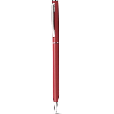 LESLEY METALLIC. Kugelschreiber aus aluminium mit blauschreibender Mine, Rot