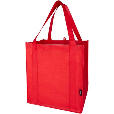 Liberty Tragetasche mit hartem Boden aus recyceltem GRS Non Woven 6 L, rot