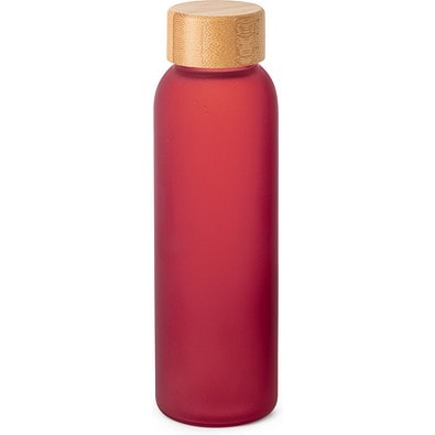 LILLARD GLASS. Trinkflasche aus Mattglas 500ml, Rot