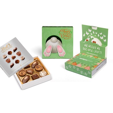 Lindt Mini Pralinés in Oster Pop-Up Kartonage, 44 g, Lindt-Pralinen, Kartonage, inkl. Druck