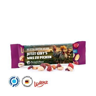 Lorenz Nuss & Frucht mit Joghurt Pops im Werbeschuber, inkl. Druck