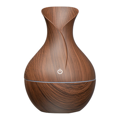 Luftbefeuchter in dunkler Holzoptik, braun