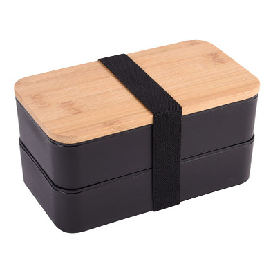 Lunchbox DOUBLE LEVEL,schwarz