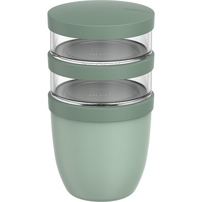 Lunchpot Ellipse 3-teilig 500 ml + 2 x 200 ml nordic sage, nordic sage