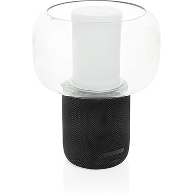 Lux 10W Lautsprecherlampe aus RCS recyceltem Kunststoff, schwarz