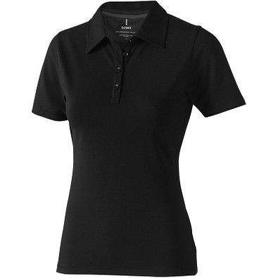 ELEVATE Damen Stretch Poloshirt Markham, schwarz, XXL
