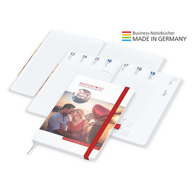 Geiger-Notes Match-Hybrid A4 Bestseller, gloss, inkl. Digitaldruck, Band rot