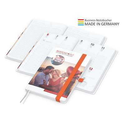 Geiger-Notes Match-Hybrid A5 Bestseller, gloss, inkl. Digitaldruck, Band orange