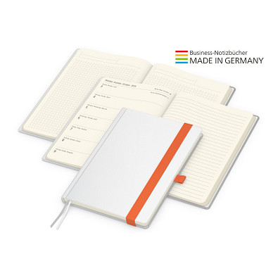 Geiger-Notes Match-Hybrid Creme Bestseller Notizbuch, Cover-Star matt, inkl. Druck, orange