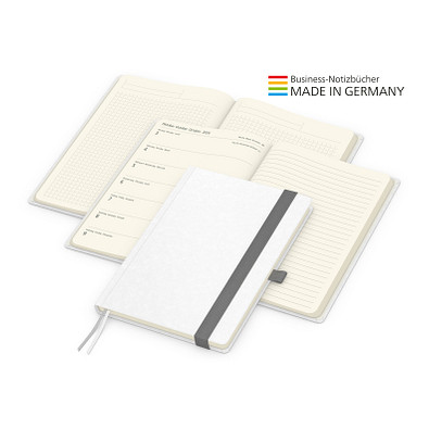 Geiger-Notes Match-Hybrid Creme Bestseller Notizbuch, Natura, inkl. Druck, silbergrau