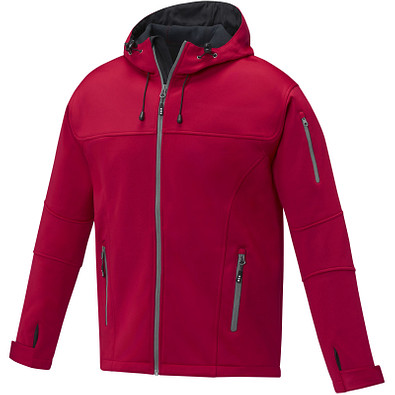 Match Softshelljacke für Herren, rot, 3XL