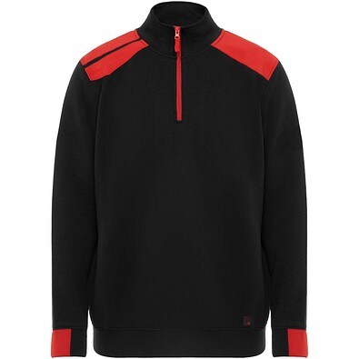Maverick Pullover für Herren mit halbem Reißverschluss, 280 g/m2, schwarz, 2XL