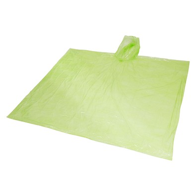 Mayan Regenponcho mit Aufbewahrungstasche aus recyceltem Kunststoff, limone