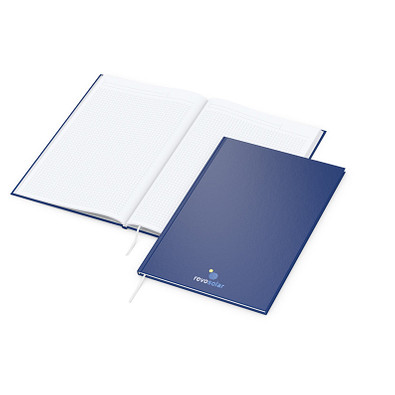 Geiger-Notes Notizbuch Memo-Book A4 Bestseller, inkl. Siebdruck, matt-dunkelblau