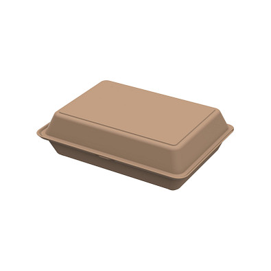 Menübox ToGo XL, ohne Trennstege, beständiges braun