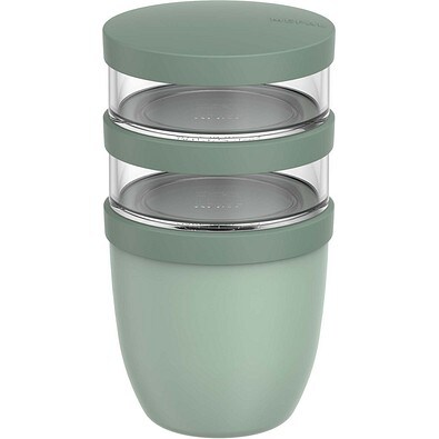 Mepal Ellipse Dreiteiliger, 500 ml + 2 x 200 ml Lunchpot, salbei