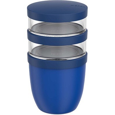 Mepal Ellipse Dreiteiliger, 500 ml + 2 x 200 ml Lunchpot, vivid blau