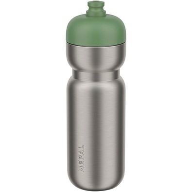 Mepal Pull 800 ml Edelstahl Sportflasche, moosgrün