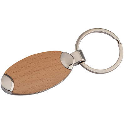 Metall-Holz-Schlüsselanhänger Baltrum,braun