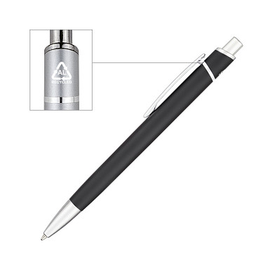 Metall Kugelschreiber Recycled, Schwarz