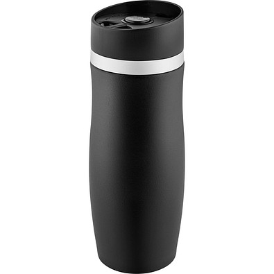 Metmaxx® Thermobecher CremaExtensaNero schwarz/Ring weiß