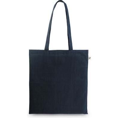 MEXICO. Tasche aus recycelter Baumwolle (70%) und Polyester (30% rPET) (150 g/m²), Dunkelblau
