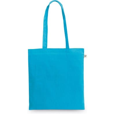 MEXICO. Tasche aus recycelter Baumwolle (70%) und Polyester (30% rPET) (150 g/m²), Hellblau