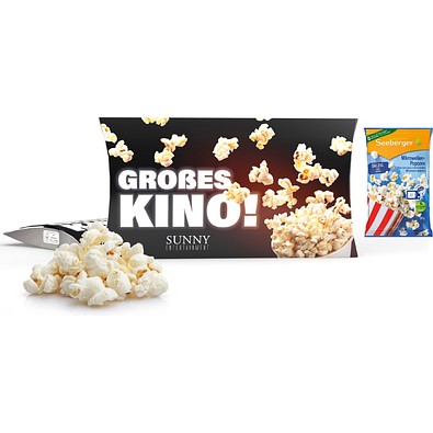 Mikrowellen-Popcorn in Werbekartonage, 90 g, salziges Popcorn, inkl. Druck