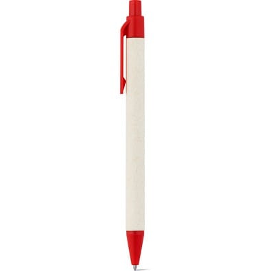 MILINK. Kugelschreiber aus 100 % Recyclingpapier, Rot