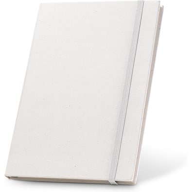 MILKY. A5-Notizblock mit Hardcover aus 100 % recyceltem Papier, Weiß