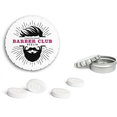 Mini Clic Clac Box, 18 g, Vivil Friendship, weiß, inkl. Druck