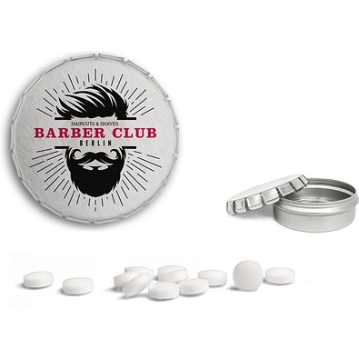 Mini Clic Clac Box, 20 g, zuckerhaltige Pfefferminztabletten, blank, inkl. Druck
