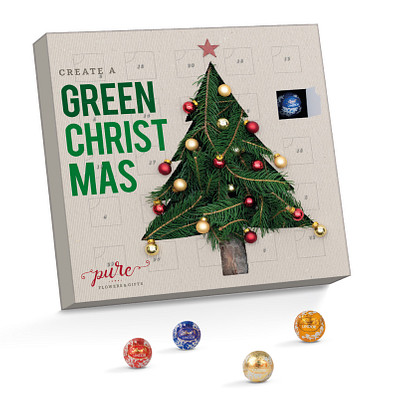 Mini Kugeln Adventskalender Lindt, inkl. Druck