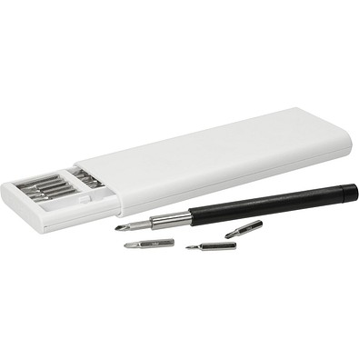 Mini-Schraubendreherset BitKit, weiss