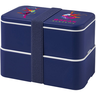 MIYO Doppel-Lunchbox, doppellagig, blau