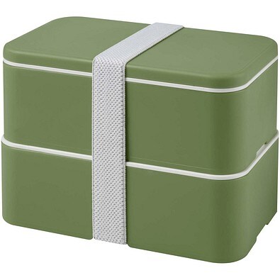 MIYO POP 700 + 700 ml doppelschichtige Lunchbox, heather grün