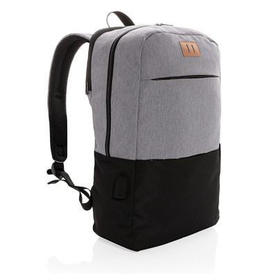 XD COLLECTION RFID Laptop-Rucksack 15.6 Zoll USB, PVC-frei, schwarz