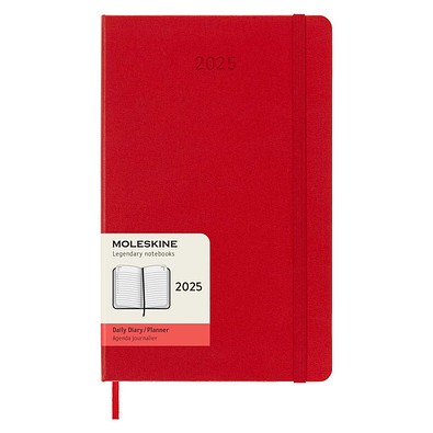 Moleskine Hardcover 12 Monate Tageskalender, scharlachrot
