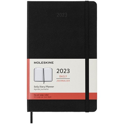 Moleskine Hardcover 12 Monate Tageskalender, schwarz