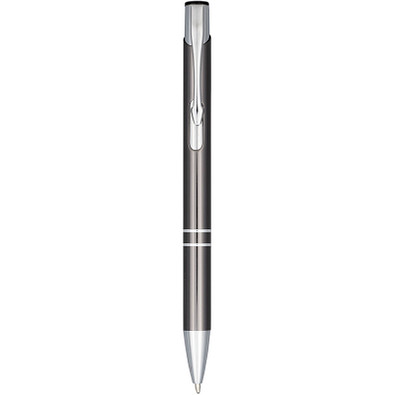 Moneta Druckkugelschreiber aus eloxiertem Aluminium, grau Moneta Druckkugelschreiber aus eloxiertem Aluminium, grau