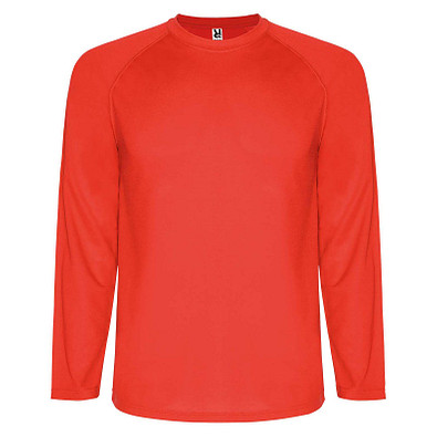 Montecarlo Langarm-Sport-Shirt für Kinder, rot, 8