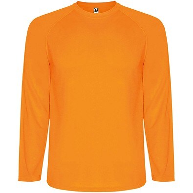 Montecarlo Langarm Sport-Shirt für Männer, Fluor Orange, L