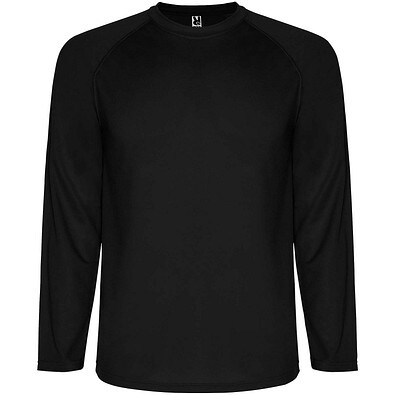 Montecarlo Langarm Sport-Shirt für Männer, schwarz, L