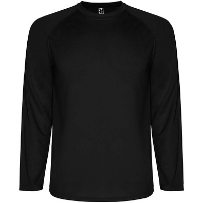 Montecarlo Langarm Sport-Shirt für Männer, schwarz, XL