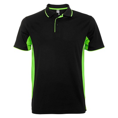 Montmelo Sport Poloshirt Unisex, schwarz / limone, L