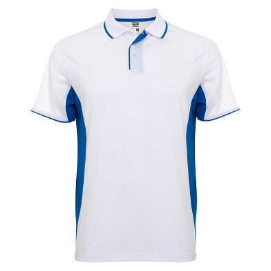 Montmelo Sport Poloshirt Unisex, weiß / royalblau, 2XL