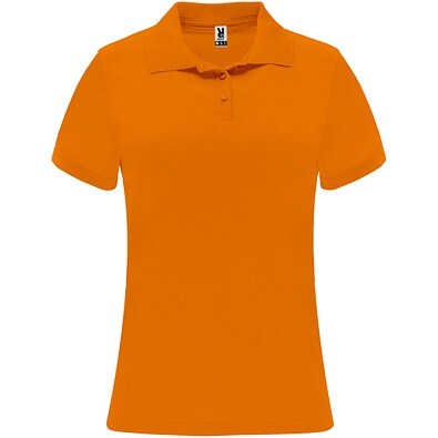 Monzha Sport Poloshirt für Damen, Fluor Orange, 2XL